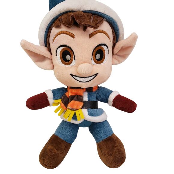 Christmas Elf Plush 9" Stuffed Toy Elf with Scarf Christmas Plush Toys - Picture 2 of 7